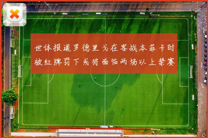世体报道罗德里戈在客战本菲卡时被红牌罚下或将面临两场以上禁赛处罚